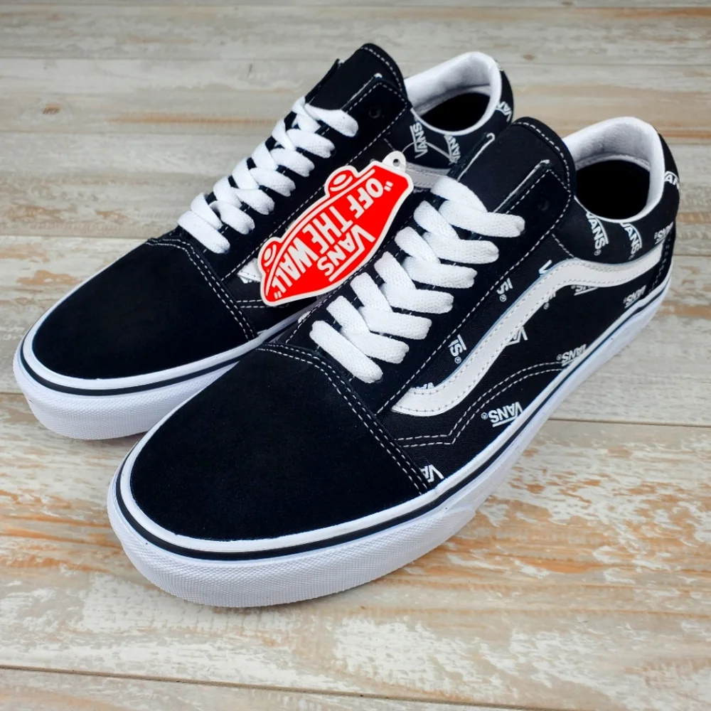 Vans Old Skool Logo Sidewall Black and White - Picture 1 of 7